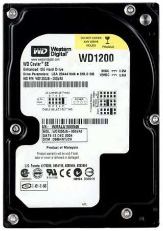 Жесткий диск Western Digital WD1200JB 120Gb 7200 IDE 3.5″ HDD 198565172314