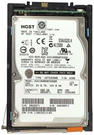 Жесткий диск EMC 118033213-02 600Gb 10000 SAS 2,5″ HDD