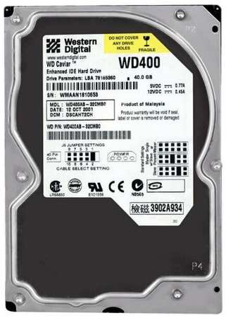 Жесткий диск Western Digital WD400AB 40Gb 5400 IDE 3.5″ HDD