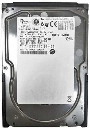 Жесткий диск Fujitsu CA06550-B200 147Gb U320SCSI 3.5″ HDD 198565288910