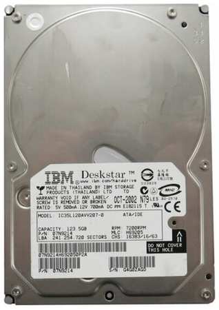 Жесткий диск Hitachi IC35L120AVV207-0 123,5Gb 7200 IDE 3.5″ HDD 198565884718