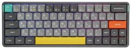 Беспроводная механическая ультратонкая клавиатура Nuphy AIR60 (Twilight), 64 клавиши, RGB подсветка, Red Switch (AIR60-TW1-F) 198567708955