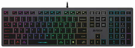 Клавиатура A4Tech Fstyler FX60 серый USB slim LED (FX60 GREY / NEON), 1777601 198567890276