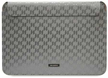 CG Mobile Сумка Karl Lagerfeld для ноутбуков 13″/14″ Saffiano Sleeve Monogram Silver (оригинал) 198568789973