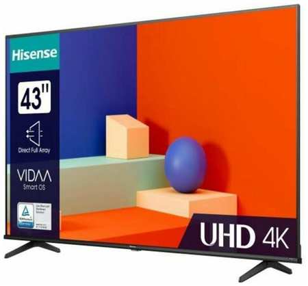 Телевизор 43″ Hisense 43A6K (4K Ultra HD 3840x2160, Smart TV) черный 198580419204