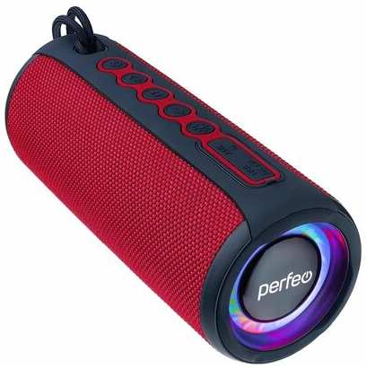 Портативная колонка Perfeo Telamon ″Red″ (40 Вт, Bluetooth, microSD, aux 3.5mm, USB, FM, подсветка, микрофон) 198588529710