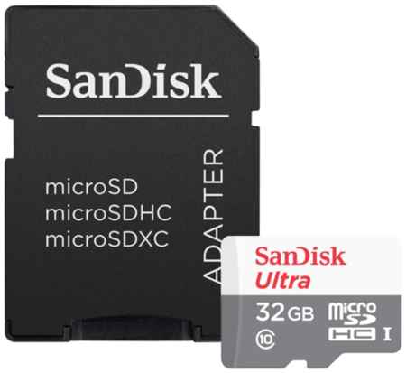 Карта памяти Sandisk 16 GB microSDHC Class 10 Ultra (SD адаптер) 80 MB/s SDSQUNS-016 G-GN3MA