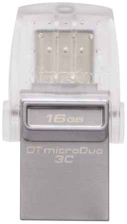 Флешка Kingston DataTraveler microDuo 3C 64 ГБ, 1 шт., серебристый 1986321799