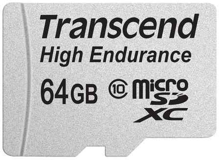 Карта памяти Transcend microSDXC 64 ГБ Class 10, UHS-I, R/W 21/20 МБ/с, адаптер на SD, серебристый 1987138474