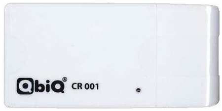 Картридер QbiQ CR001 usb 2.0 TF-microSD, SD-MMC, MS, M2 - белый