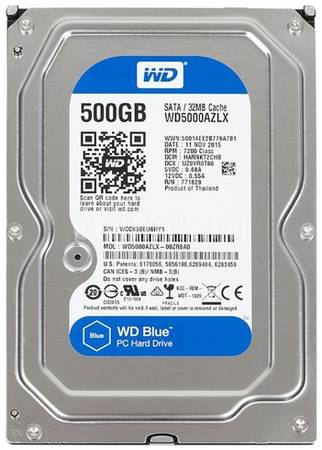 Жесткий диск Western Digital WD Blue 500 ГБ WD5000AZLX 1987849084
