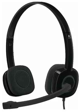 Logitech Stereo Headset H151, mini jack 3.5 mm, черный 1987893524