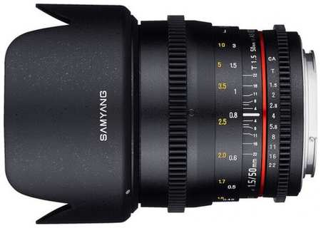 Объектив Samyang 50mm T1.5 AS UMC VDSLR Nikon F, черный 1988484835