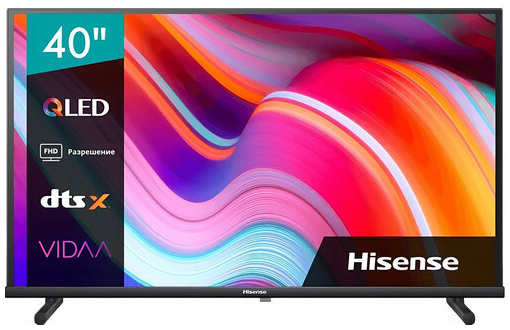 HISENSE Телевизор QLED Hisense 40″ 40A5KQ Frameless черный FULL HD 60Hz DVB-T DVB-T2 DVB-C DVB-S DVB-S2 WiFi Smart TV (RUS) 40A5KQ 19885510421