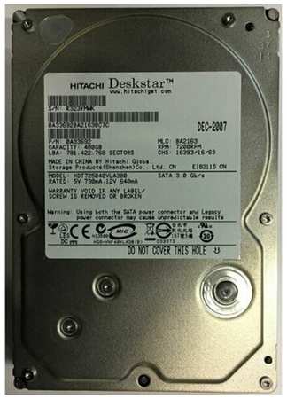 400 ГБ Внутренний жесткий диск Hitachi 0A33692 (0A33692) 198900533782
