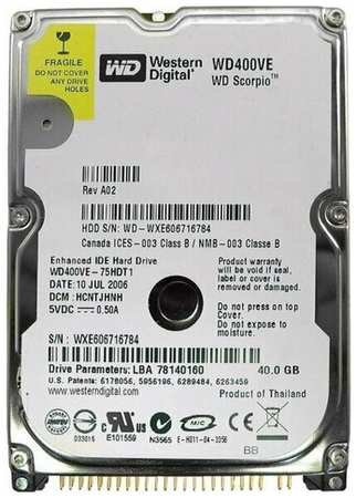 Внутренний жесткий диск Western Digital WD400VE (WD400VE) 198900550769