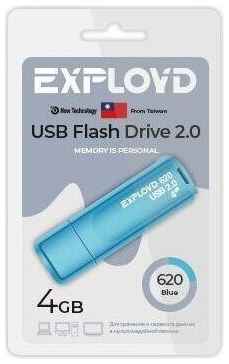 Флешка USB 2.0 Exployd 4 ГБ 620 ( EX-4GB-620-Blue )