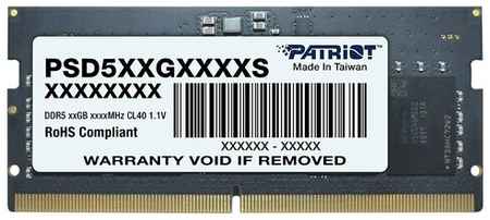 Оперативная память Patriot Memory SL 16 ГБ DDR5 4800 МГц SODIMM CL40 PSD516G480081S 198910452575