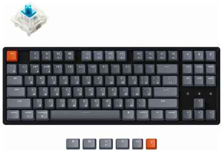 Беспроводная механическая клавиатура Keychron K8, TKL, алюминиевый корпус, White LED подсветка, Gateron Blue Switch 198910972454