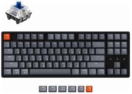 Беспроводная механическая клавиатура Keychron K8, TKL, алюминиевый корпус, RGB подсветка, Gateron Blue Switch 198910979874