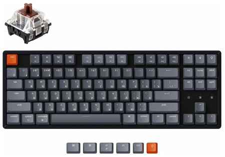 Беспроводная механическая клавиатура Keychron K8, TKL, алюминиевый корпус, RGB подсветка, Gateron Brown Switch 198910979878