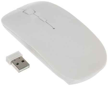 Мышь LuazON MB-1.0, беспроводная, оптическая, 1600 dpi, USB, белая