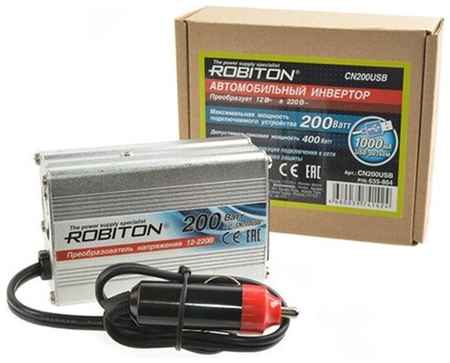 Преобразователь напряжения, автомобильный инвертор ROBITON CN200USB, 200Вт 198911683599
