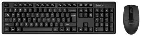 Клавиатура + мышь A4Tech 3330N клав: черный мышь: черный USB беспроводная Multimedia 198912310438