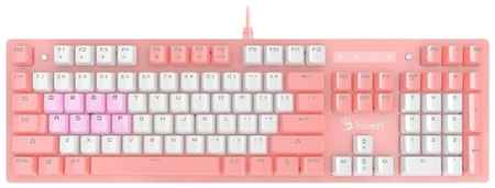 Клавиатура проводная A4Tech Bloody B800 Dual Color LED бело-розовая