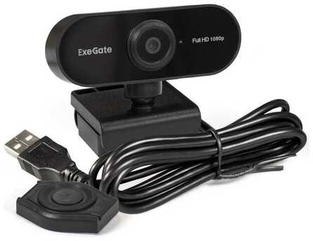 Вебкамера ExeGate Stream C925 FullHD T-Tripod 2MP, 1920x1080, встроенный микрофон, USB 2.0, черный (EX287379RUS) 198917024658