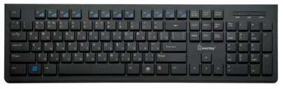 Клавиатура Smartbuy 206 Slim, проводная, мембранная, 104 клавиши, USB, чёрная 198920310474