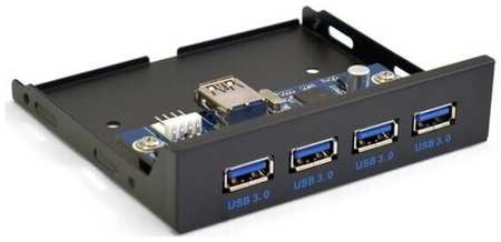 Exegate EX283580RUS Планка USB на переднюю панель ExeGate U3H-625, 3,5″, 4*USB3.0, черная, металл, подсоединение к мат. плате 198922397128