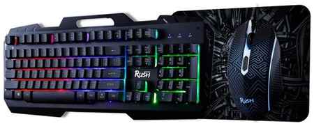 Игровой набор 3-в-1: клавиатура+мышь+коврик Smartbuy RUSH Citadel (SBC-355553G-K), черный 198923525623