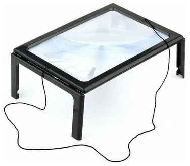 Лупа настольная линза Френеля 2.5х, столик на ножках, с подсветкой 12 LED ANYSMART TH-275205B