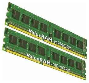 Оперативная память Kingston ValueRAM 8 ГБ (4 ГБ x 2 шт.) DDR3 1333 МГц DIMM CL9 KVR13N9S8HK2/8