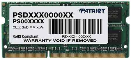 Оперативная память Patriot Memory SL 4 ГБ DDR3 1600 МГц SODIMM CL11 PSD34G160081S 198934439569