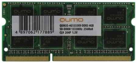 Оперативная память Qumo 4 ГБ DDR3 1333 МГц SODIMM CL9 QUM3S-4G1333K9R 198934439690