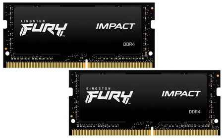 Оперативная память Kingston FURY Impact 16 ГБ (8 ГБ x 2 шт.) DDR4 2666 МГц SODIMM CL15 KF426S15IBK2/16 198934452498