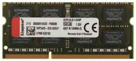 Оперативная память Kingston ValueRAM 8 ГБ DDR3L 1600 МГц SODIMM CL11 KVR16LS11/8WP 198934457048