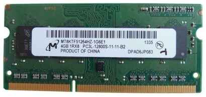Оперативная память Micron 4 ГБ DDR3L 1600 МГц SODIMM CL11 MT8KTF51264HZ-1G6