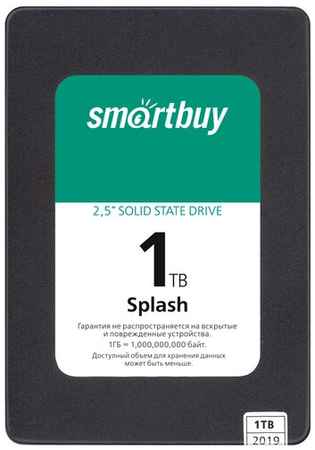 Smart Buy Твердотельный накопитель SmartBuy Splash 1 ТБ SATA Splash (2019) 1 TB (SBSSD-001TT-MX902-25S3) 198934578026