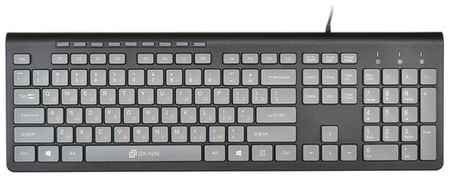 Клавиатура OKLICK 480M Multimedia Keyboard Black-Grey USB серый/черный, английская/русская (ANSI) 198934970479