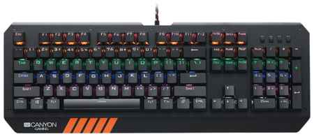 Клавиатура Canyon CND-SKB6-RU Black USB Cherry MX Blue, черный/оранжевый, русская, 1 шт 198934970486