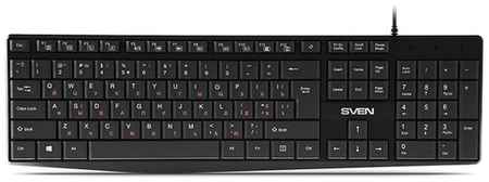 Клавиатура SVEN KB-S305 Black USB черный, английская/русская (ISO) 198934970641