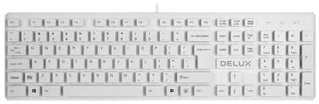 Клавиатура Delux KA150U White USB белый, 1 шт 198934970793
