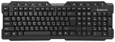 Клавиатура для компьютера беспроводная Defender Element, черный, мультимедиа 198938101933