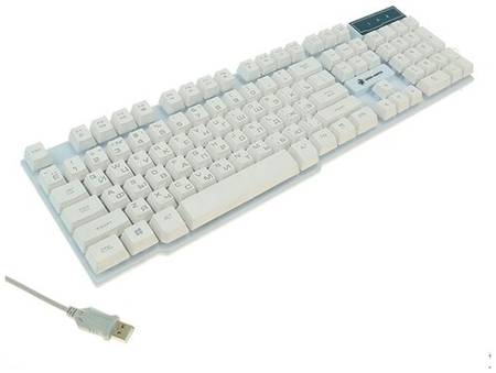 Клавиатура Dialog KGK-15U White USB белый, английская/русская (ISO) 198962111677