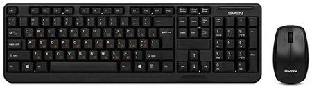 Комплект клавиатура + мышь SVEN Comfort 3300 Wireless Black USB, черный, английская/русская 198965568156