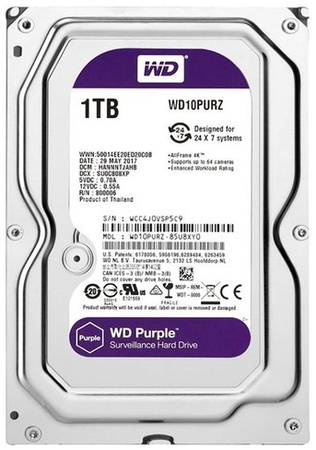 Жесткий диск Western Digital WD Purple 1 ТБ WD10PURZ 198965921183