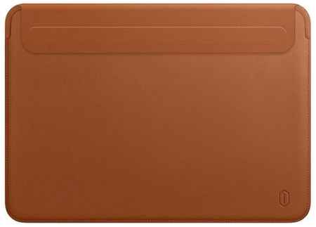 Чехол для MacBook Pro 14 WIWU Skin New Pro 2 Leather Sleeve Brown 198970068617